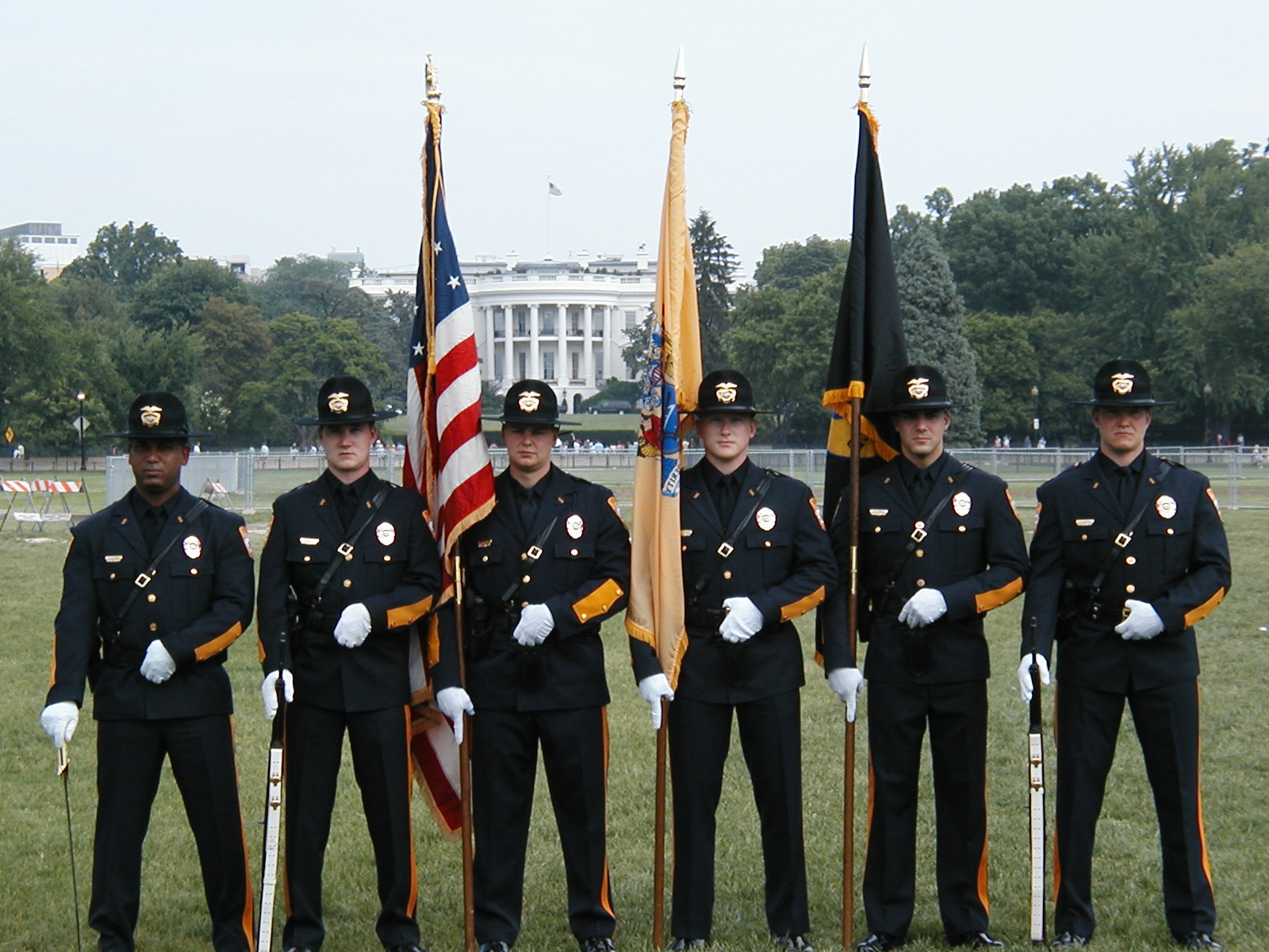 Honor Guard  Standing in Front of the White House